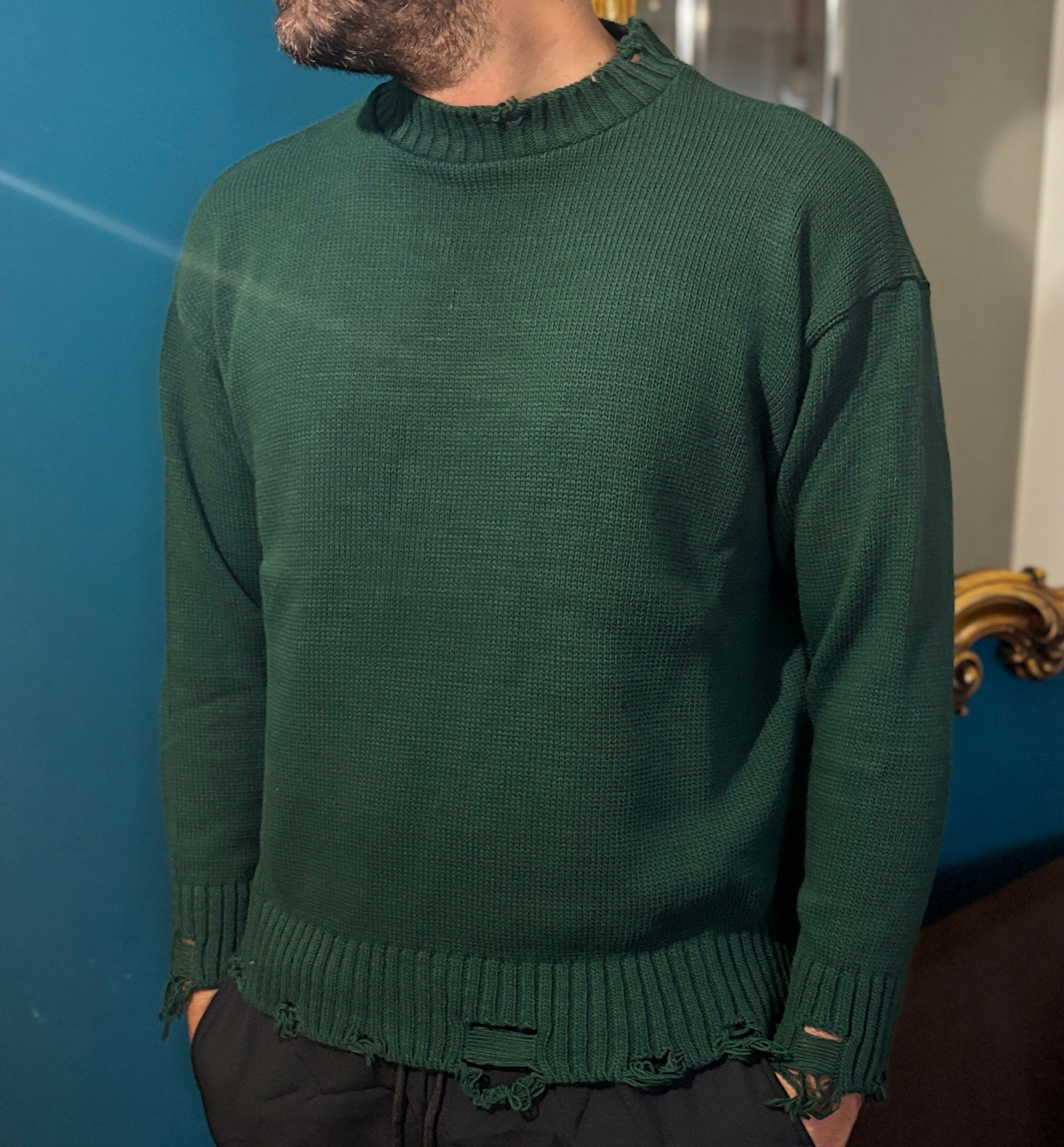 Maglione Lacerato Green
