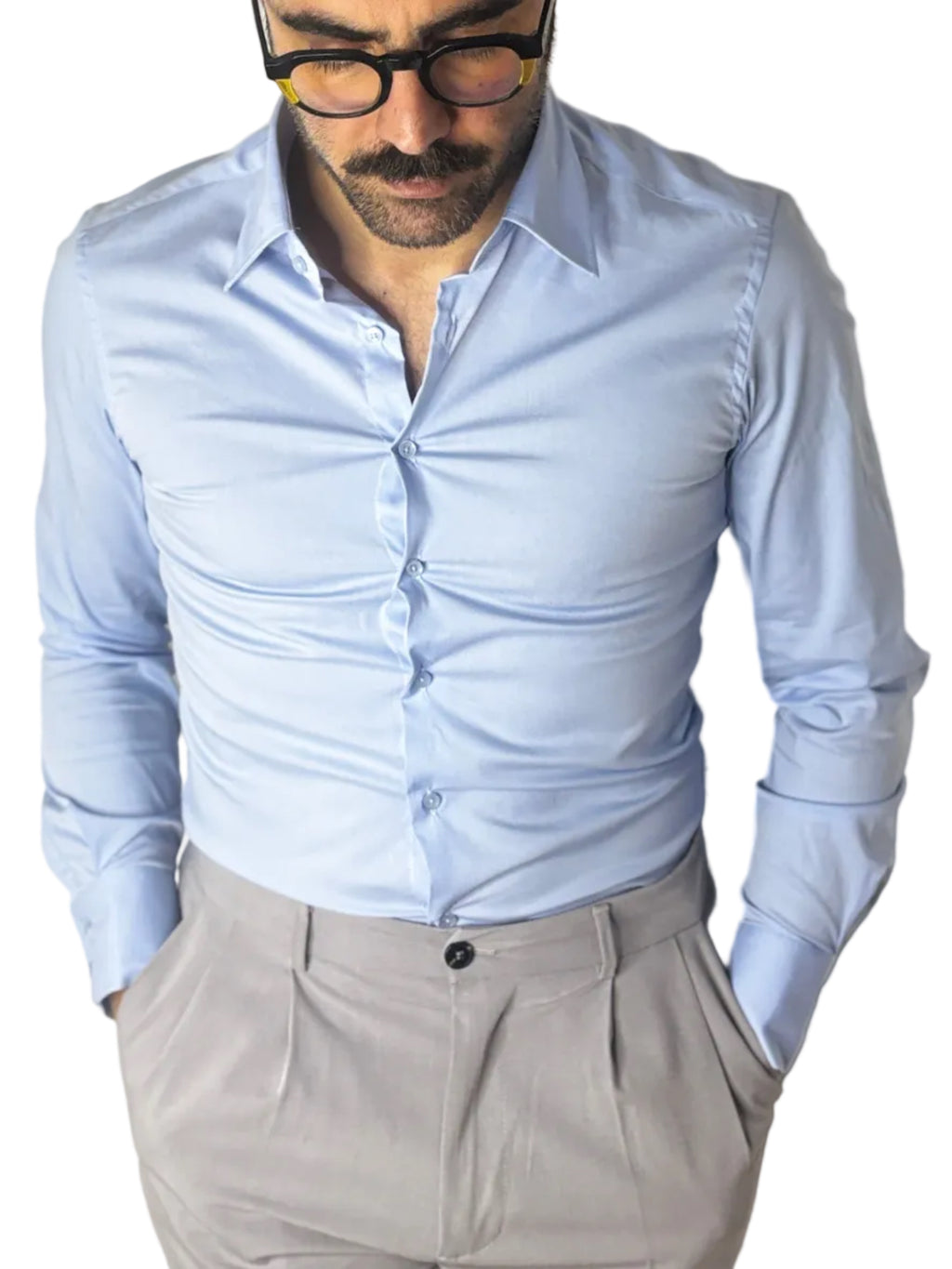 Camicia Slim Fit celeste