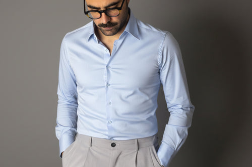 Camicia Slim Fit celeste