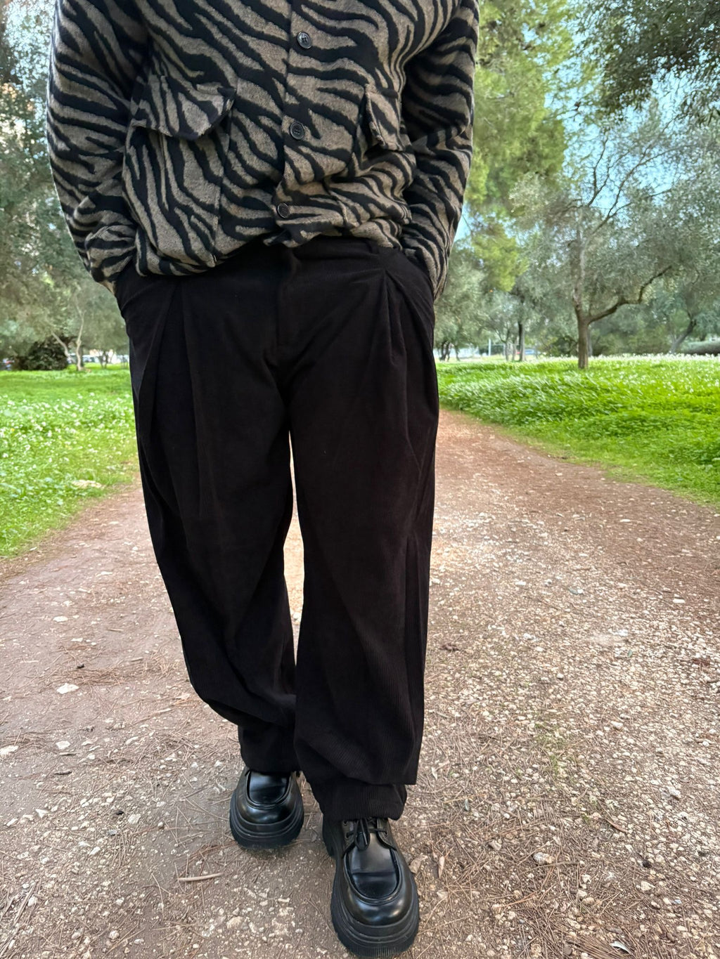 Panta Balloon Velluto Black