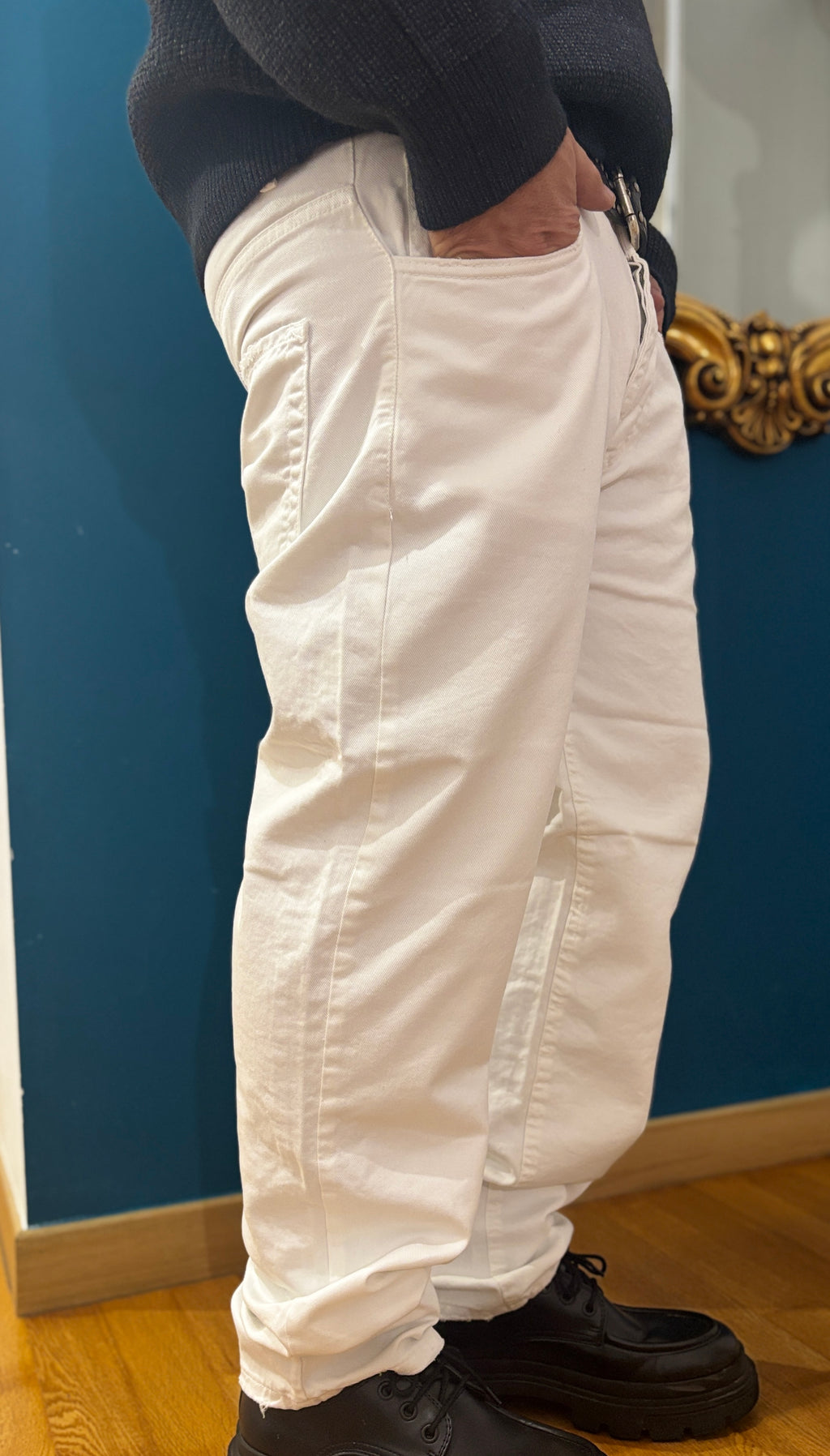 Jeans White FondoLacerato