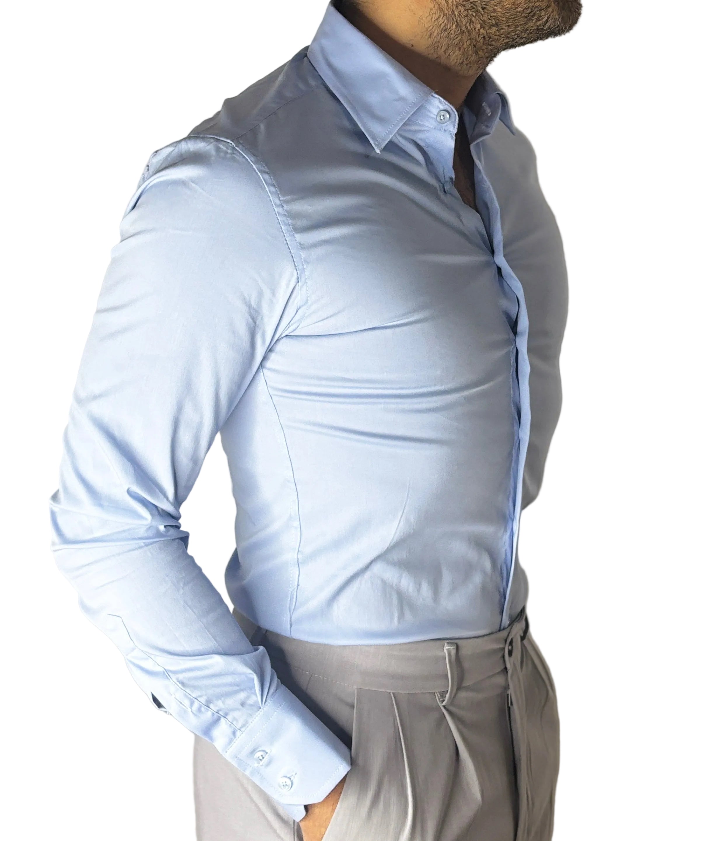 Camicia Slim Fit celeste
