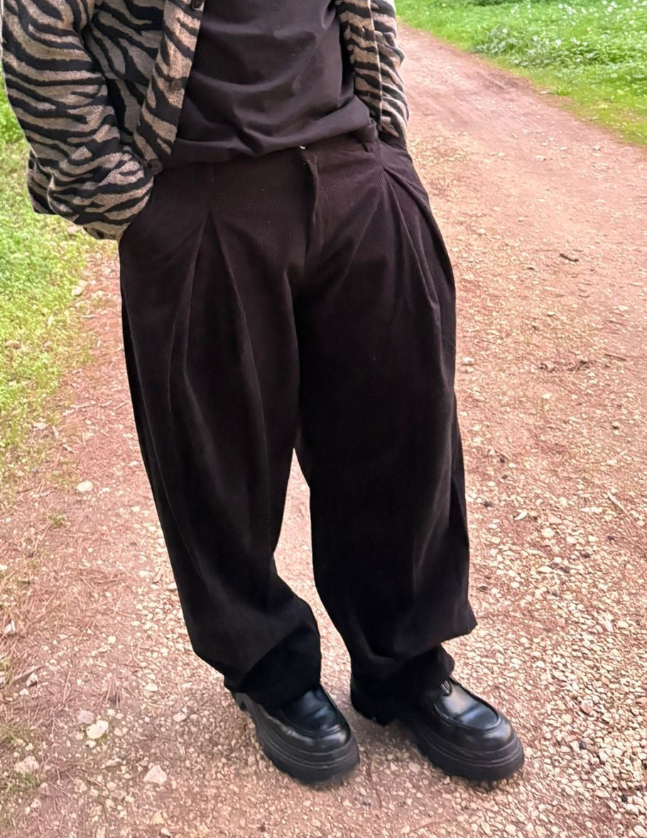 Panta Balloon Velluto Black