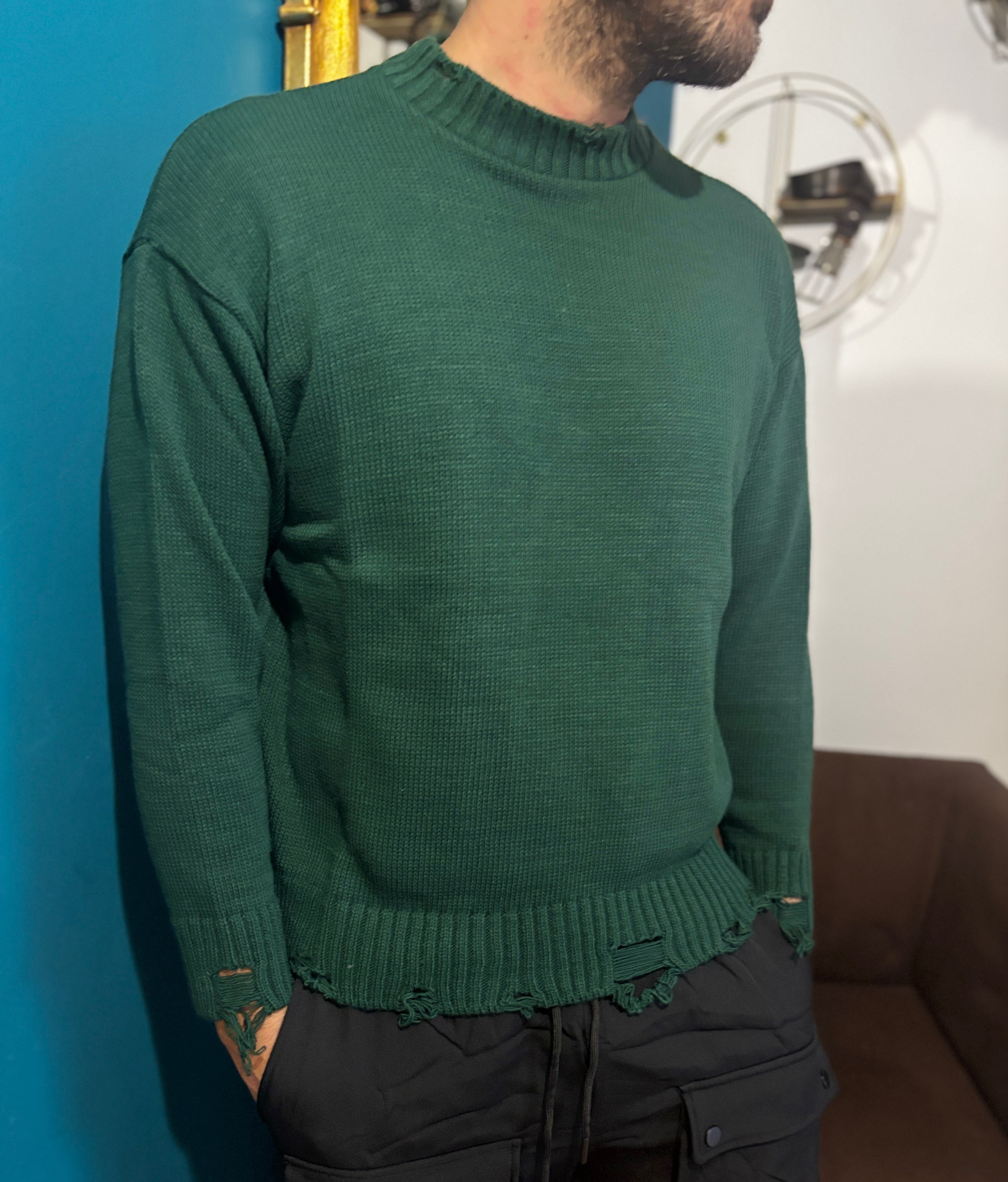 Maglione Lacerato Green