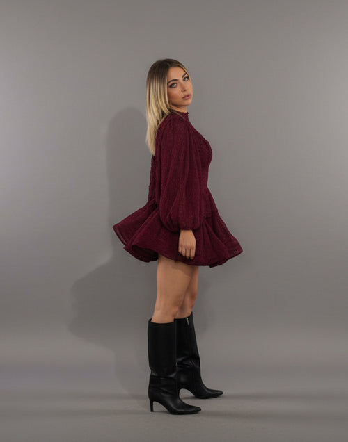 ABITO DARK TOTAL BORDEAUX