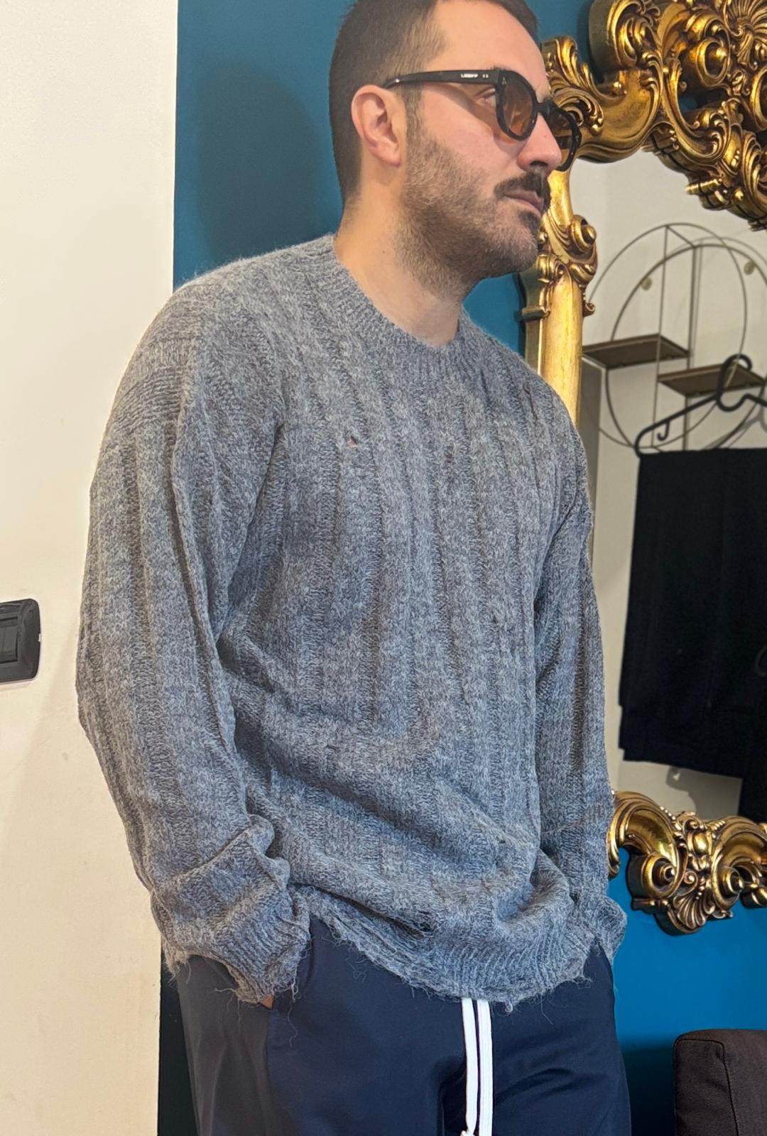 Maglione Lacerato Grey