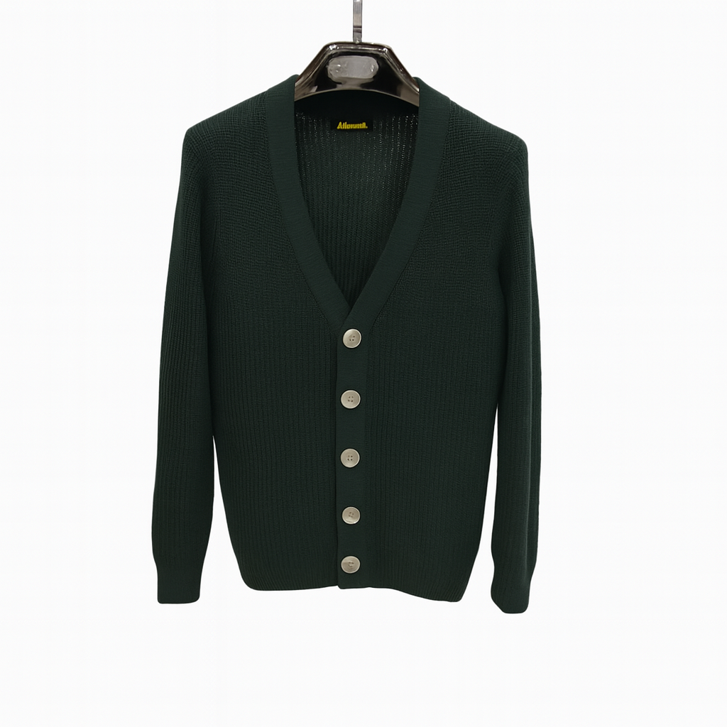 Cardigan Botton Wood Green/White