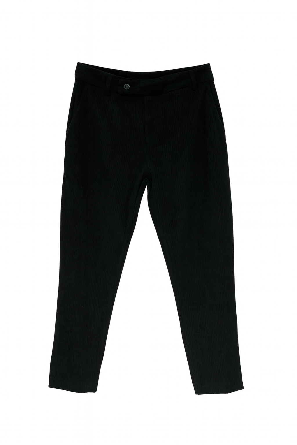 Pantalone Velluto Regular Black/White