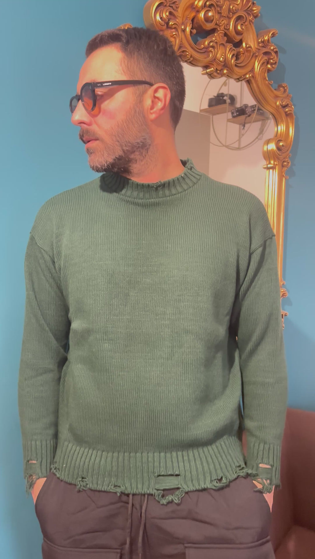 Maglione Lacerato Green