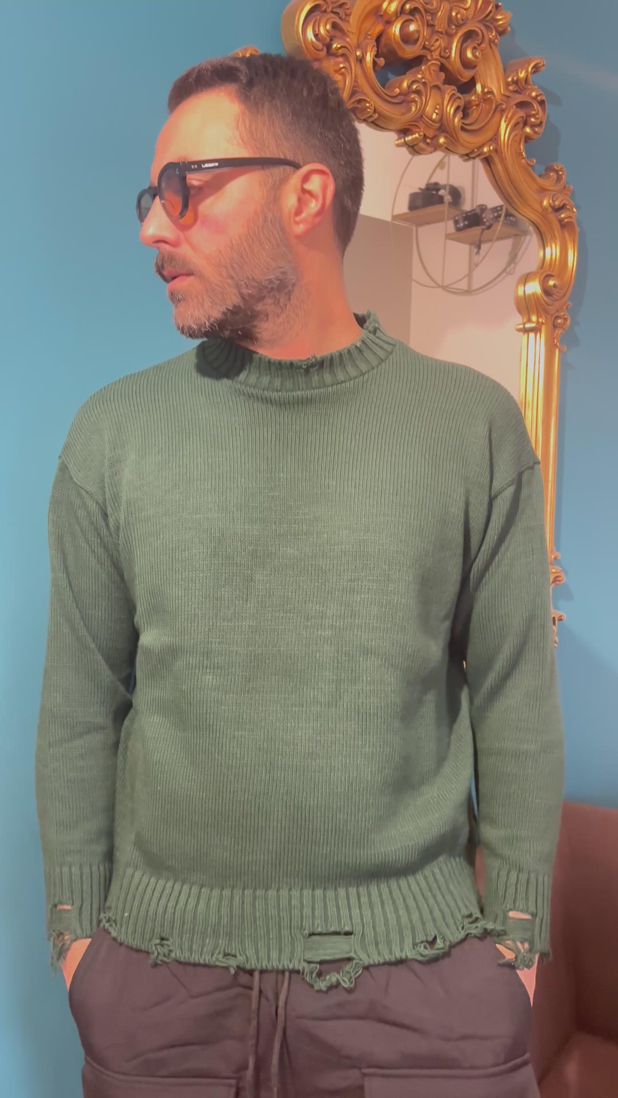 Maglione Lacerato Green